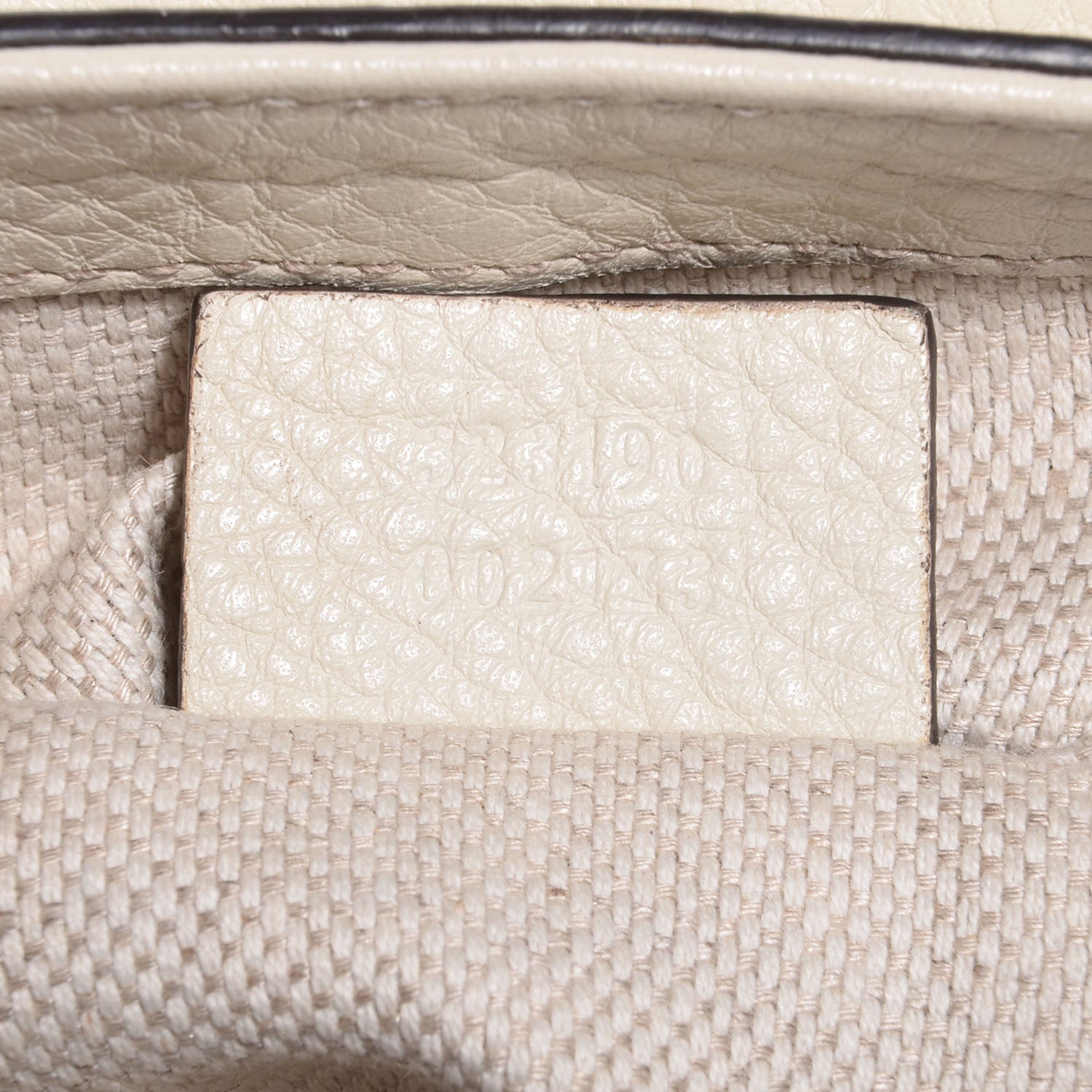 Gucci Pebbled Calfskin Small Soho Flap Crossbody Off White 7 of 7