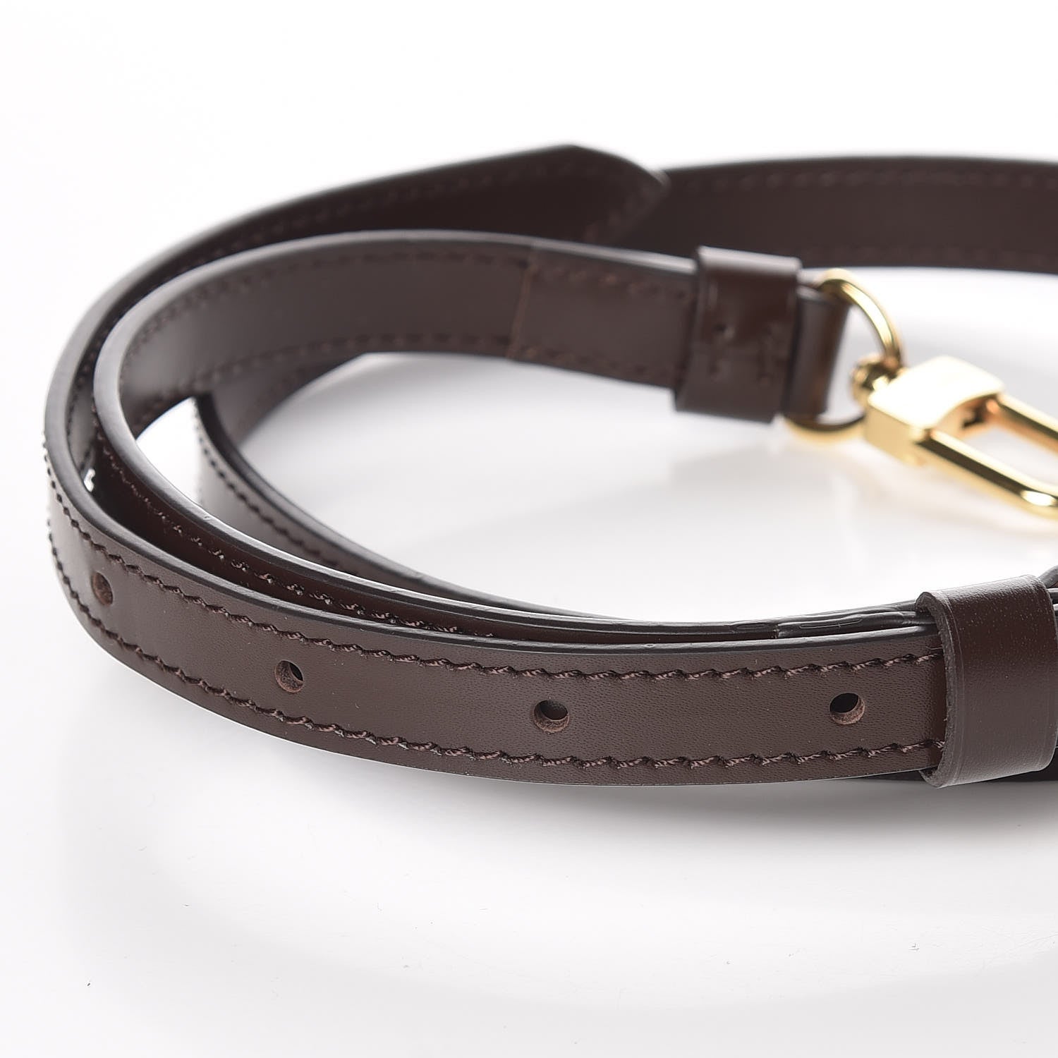 Louis Vuitton Calfskin 12mm Adjustable Shoulder Strap Brown 3 of 4