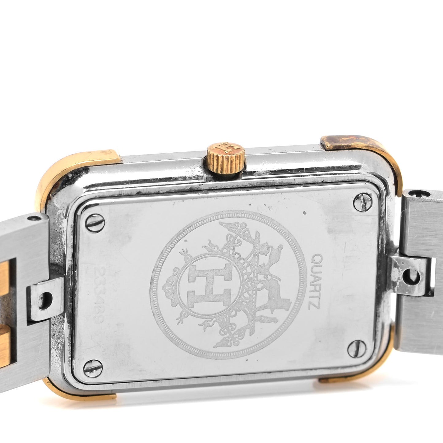 Stainless Steel 18mm Rectangle Croisiere Quartz Watch Gold