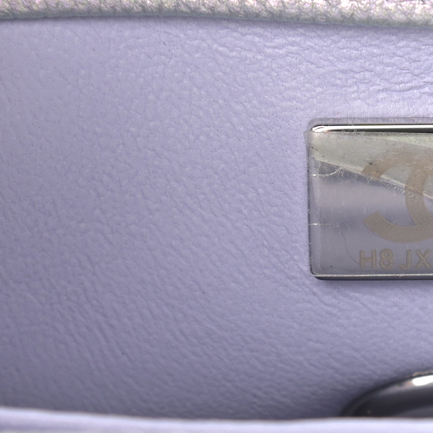 Iridescent Caviar Quilted Extra Mini Coco Handle Flap Purple
