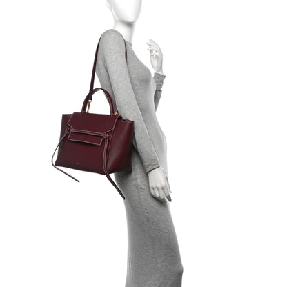 Celine Natural Calfskin Mini Belt Bag Burgundy 2 of 14