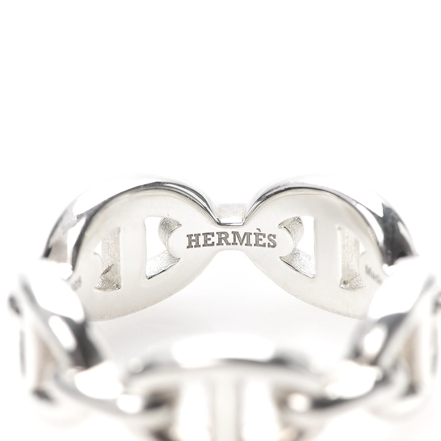 Sterling Silver PM Chaine d'Ancre Enchainee Band Ring 51 5.75