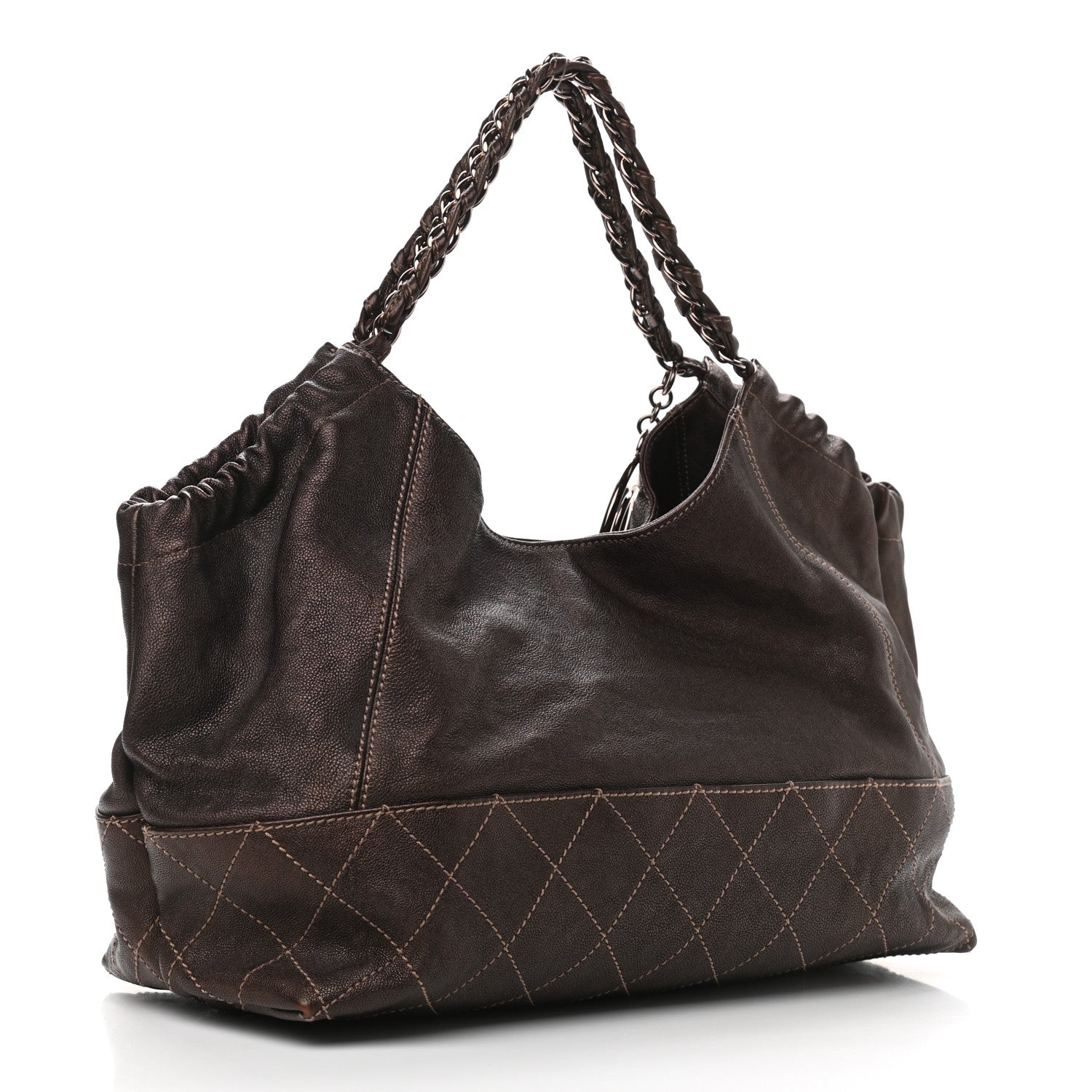 Chanel Metallic Calfskin Baby Coco Cabas Bronze 4 of 11