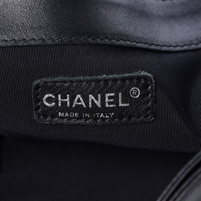 Chanel Calfskin Tweed Enchained XL Boy Flap Black 6 of 9