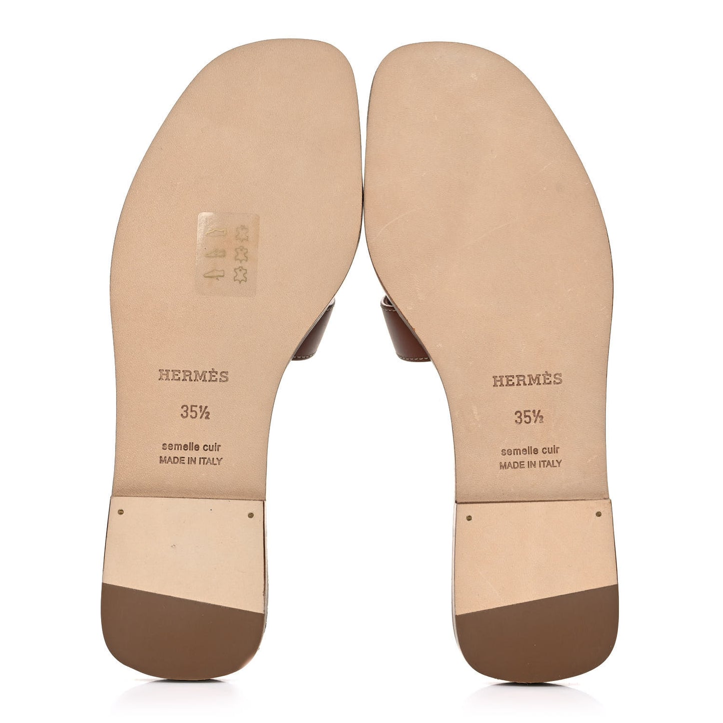 Box Calfskin Oran Sandals 35.5 Gold