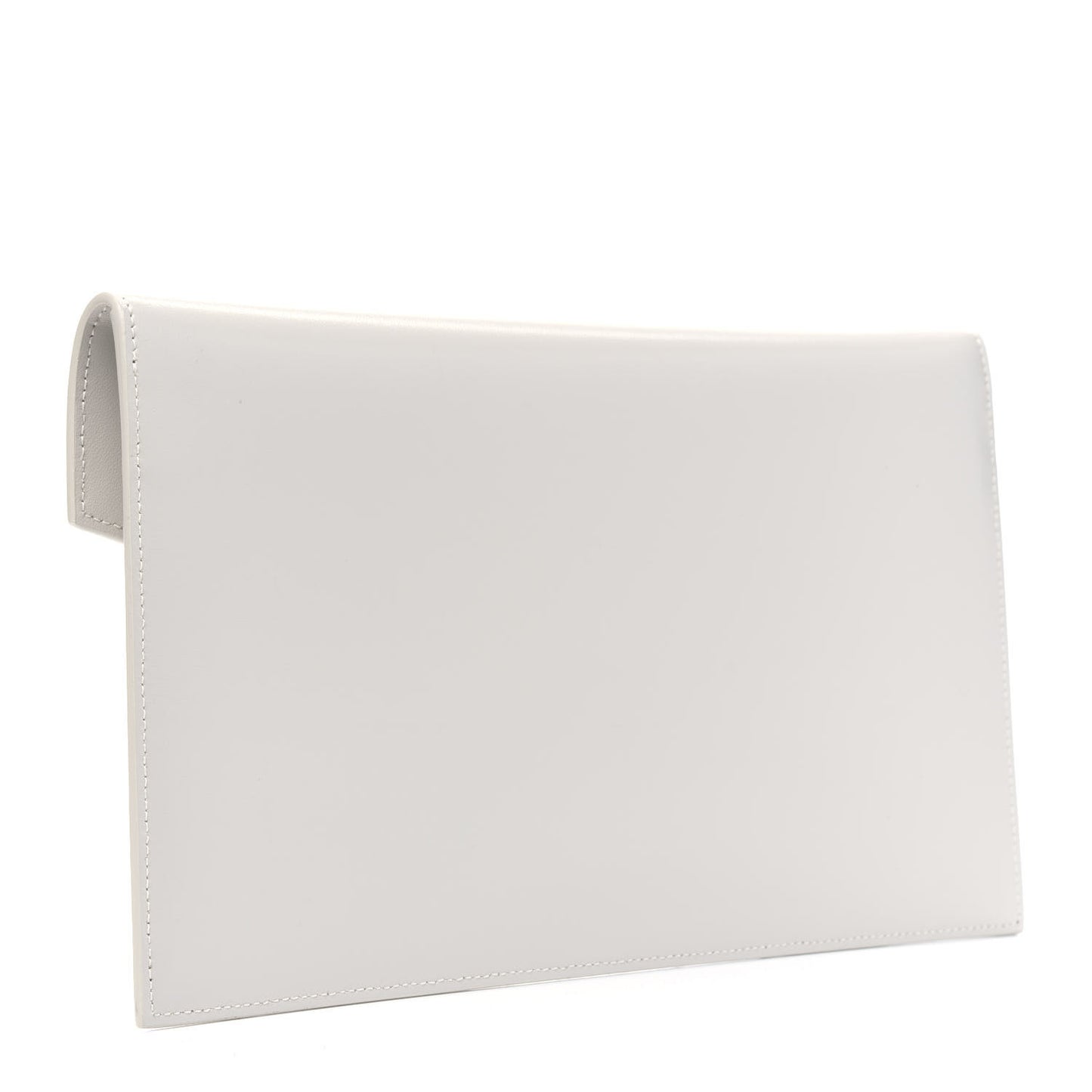 Smooth Shiny Calfskin Uptown Pouch Crema Soft