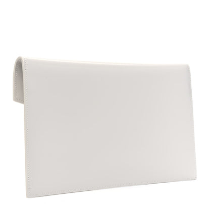 Saint Laurent Smooth Shiny Calfskin Uptown Pouch Crema Soft 3 of 9