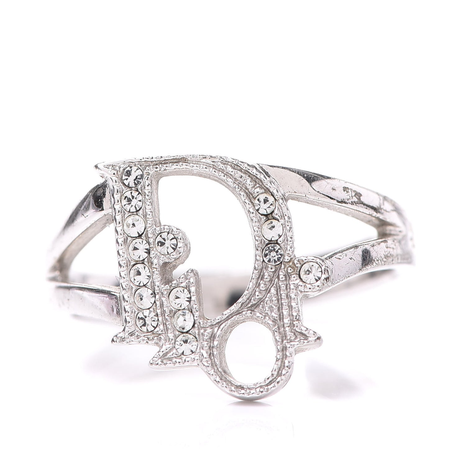 Crystal Logo Ring 5 Silver