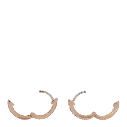 Roberto Coin 18K Rose Gold Diamond Classic Huggie Hoop Earrings 3 of 4