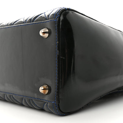 Christian Dior Patent Cannage Large Lady Dior Navy Blue 10 of 17