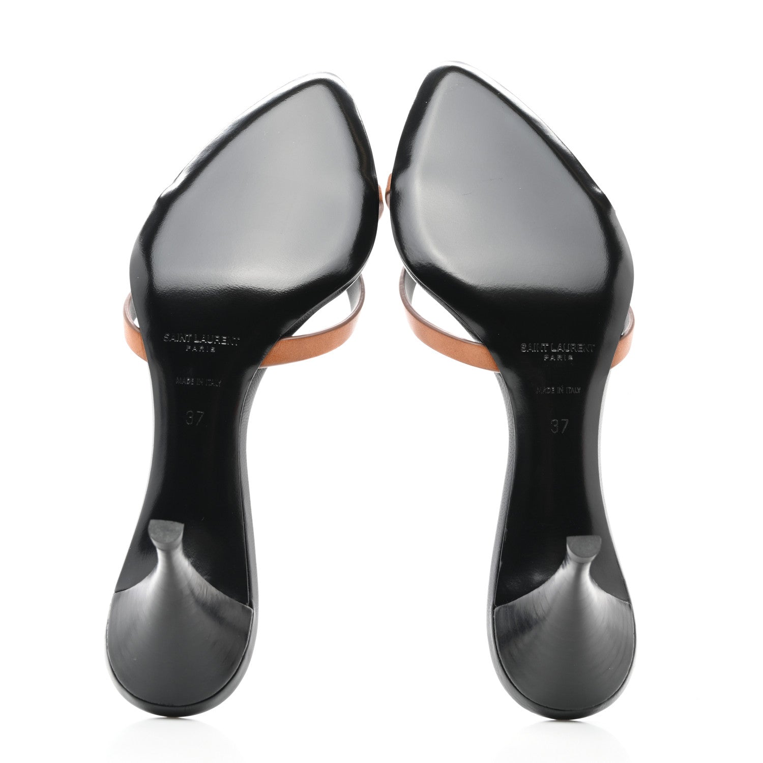 Saint Laurent Calfskin Carla 60 Mule Sandals 37 Cuoio 5 of 8