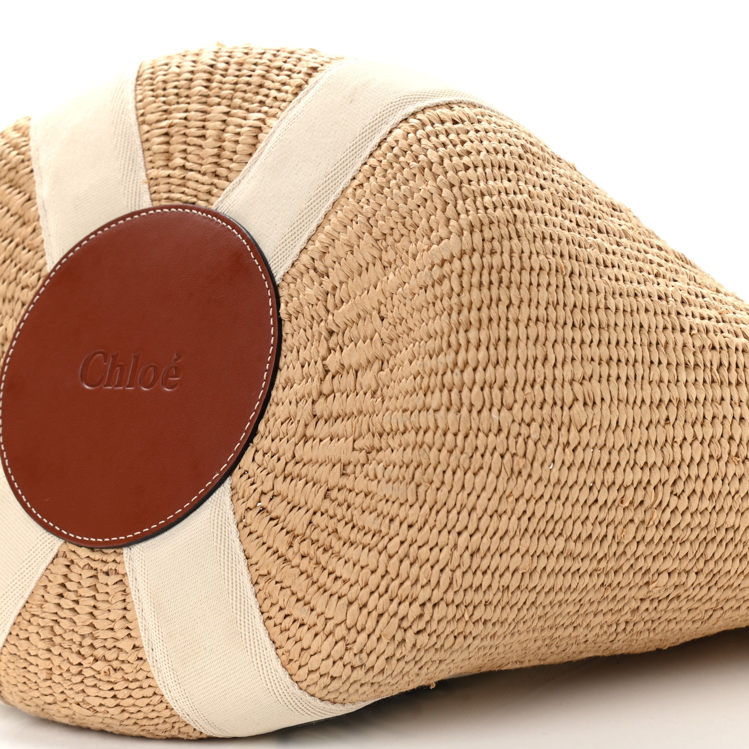 Chloe Raffia Large Woody Tote White 8 of 12