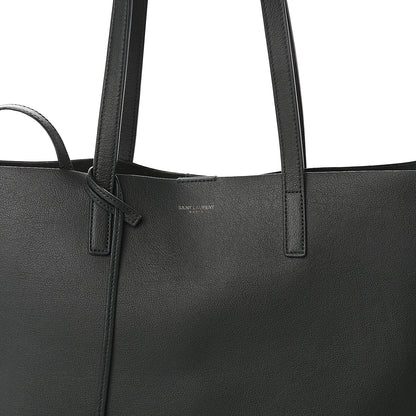 Saint Laurent Calfskin Large Shopping Tote Dark Green 6 of 8