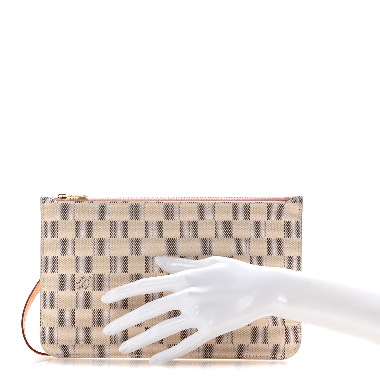 Louis Vuitton Damier Azur Neverfull MM GM Pochette Rose Ballerine 2 of 9