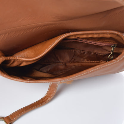 Christian Dior Calfskin Double Saddle Bag Brown 5 of 17