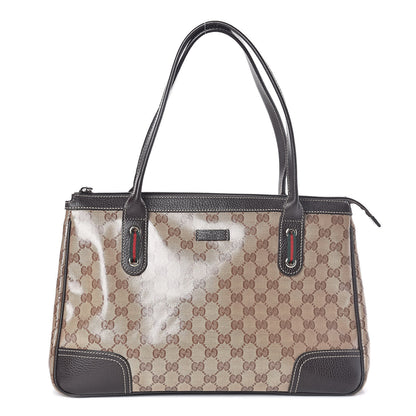Gucci Crystal Monogram Medium Princy Tote Dark Brown 1 of 8