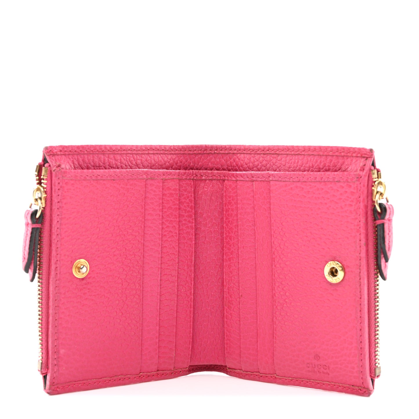 Dollar Calfskin GG Marmont Compact Wallet Box Pink