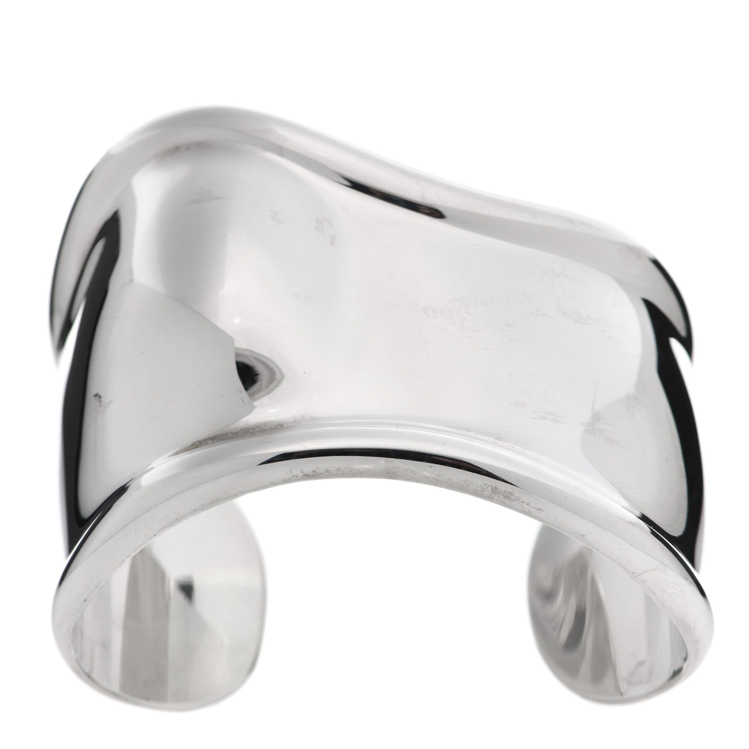 Tiffany Sterling Silver Elsa Peretti Medium Left Wrist Bone Cuff Bracelet 1 of 5