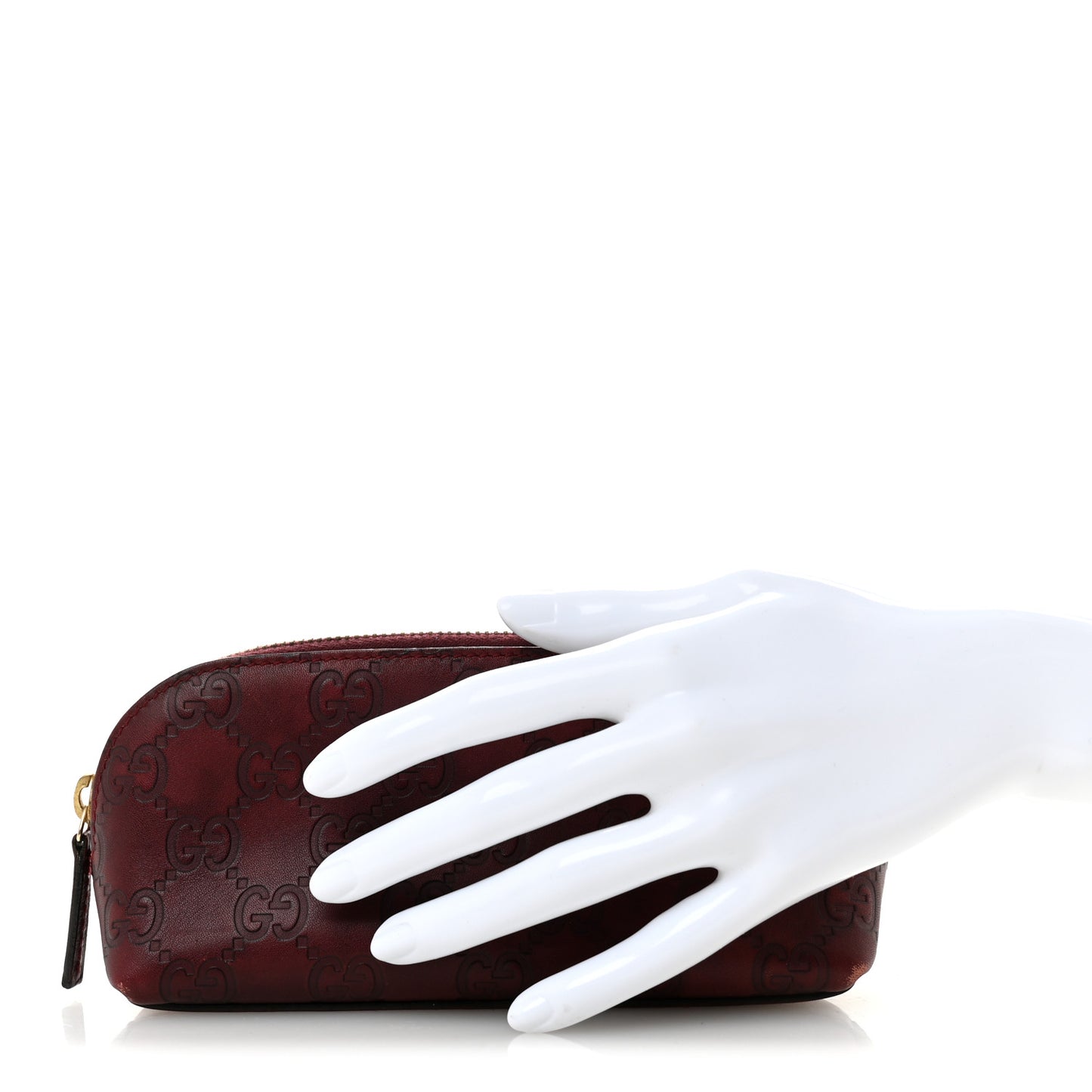 Guccissima Small Cosmetic Pouch Burgundy