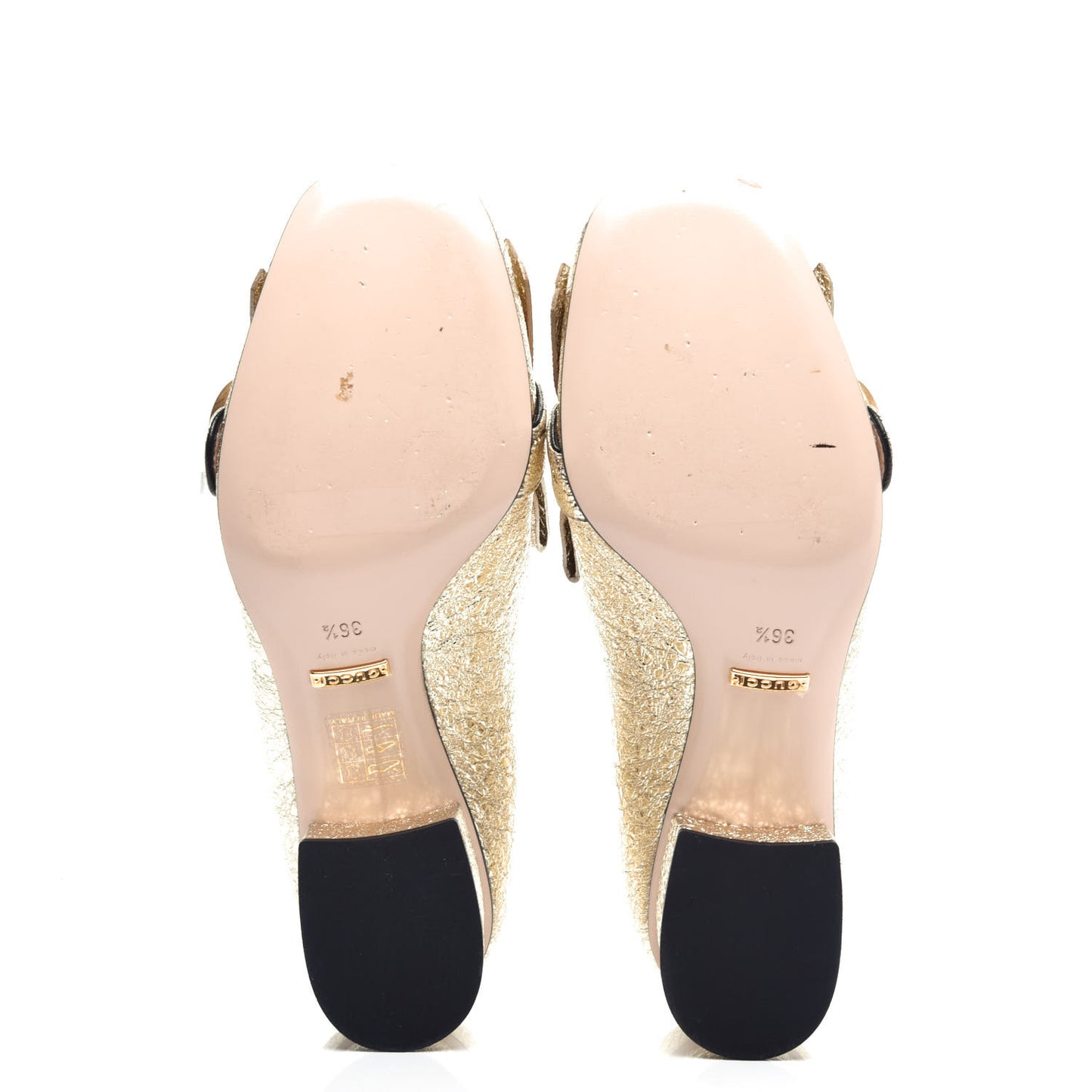 Galassia GG Marmont Fringe 50mm Loafer Pumps 36.5 Platino