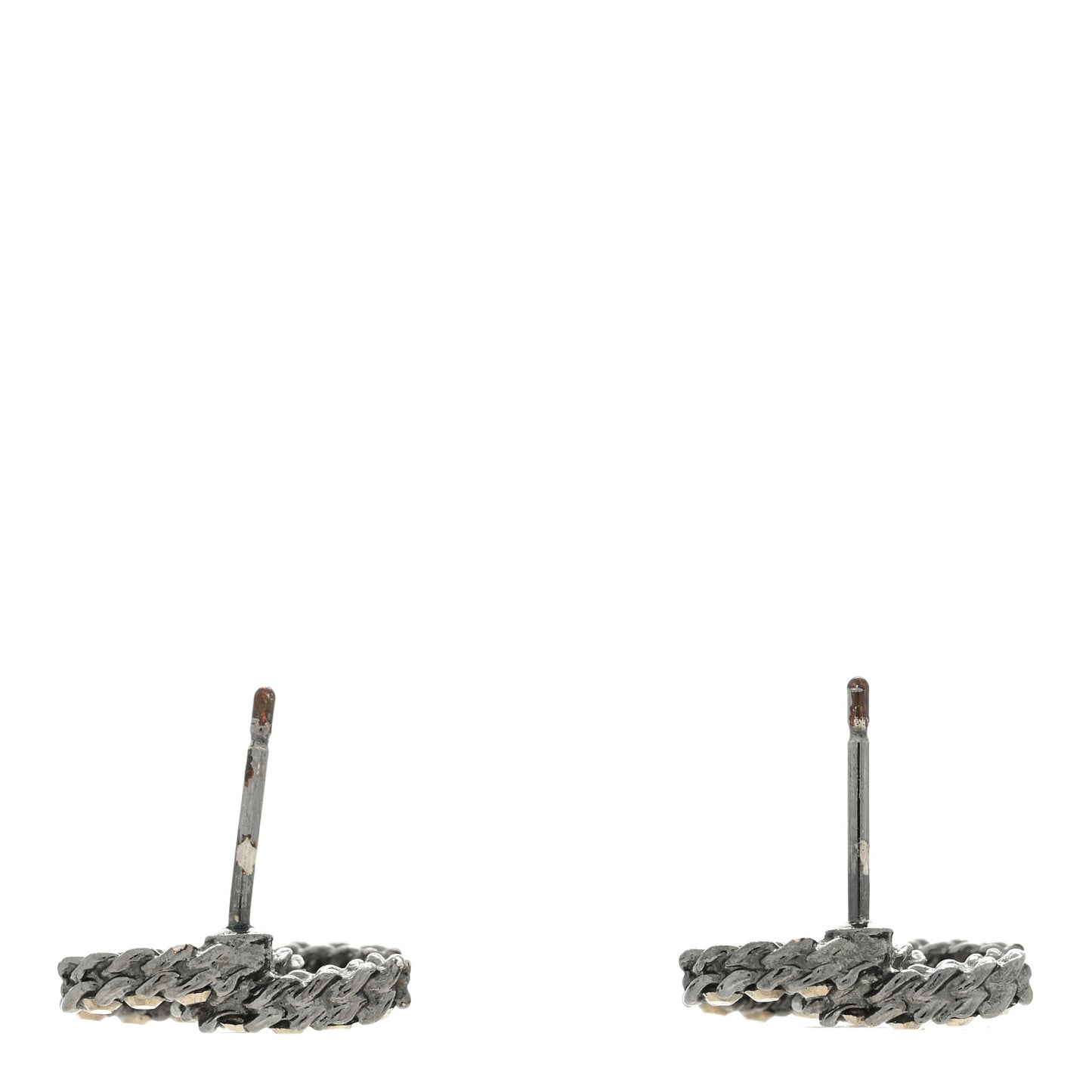 Ruthenium Crystal CC Earrings Black
