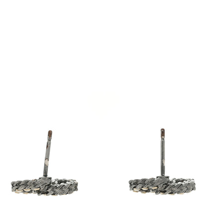 Chanel Ruthenium Crystal CC Earrings Black 3 of 4