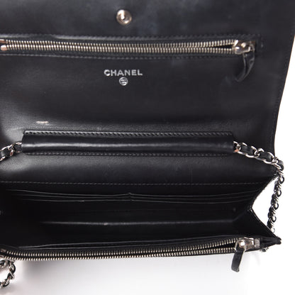 Chanel Shiny Crocodile Wallet on Chain WOC Black 5 of 12