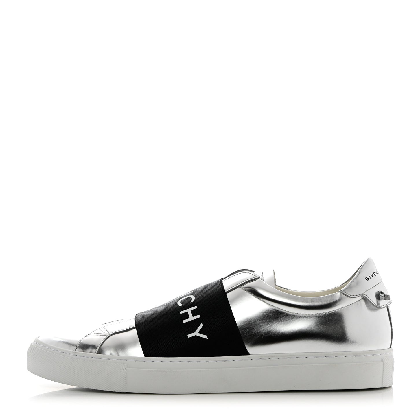Calfskin Band Logo Mens Urban Street Sneakers 43 Silvery