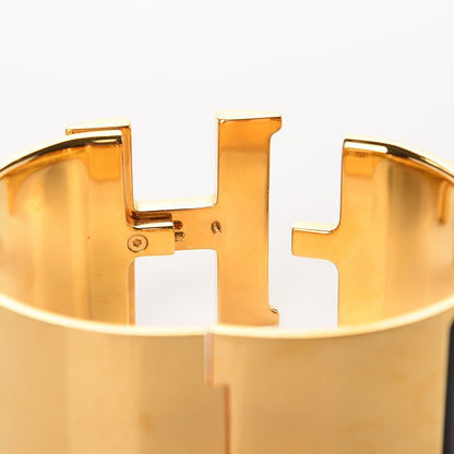Hermes Enamel Extra Wide Clic Clac H Bracelet GM Black 3 of 4