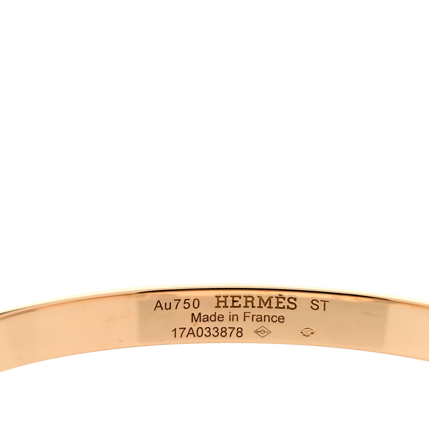 Hermes 18K Rose Gold PM Collier De Chien Bracelet ST 3 of 3