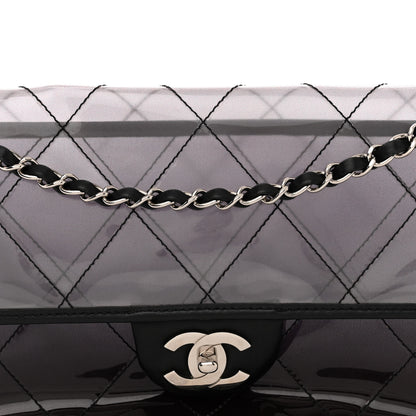 Chanel Vinyl Quilted Degrade Jumbo Single Flap Black 8 of 11