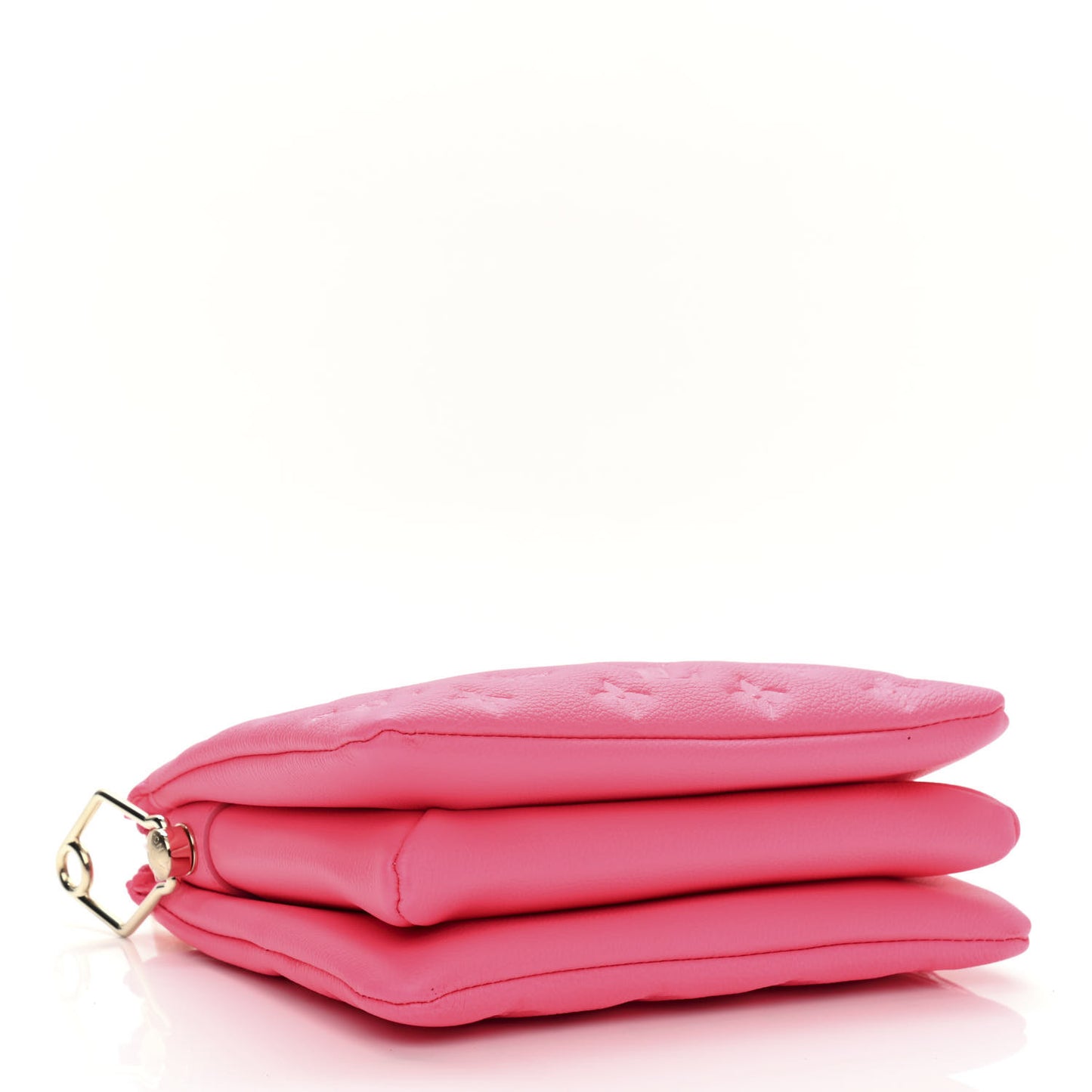 Calfskin Embossed Monogram Coussin BB Rose Fluo