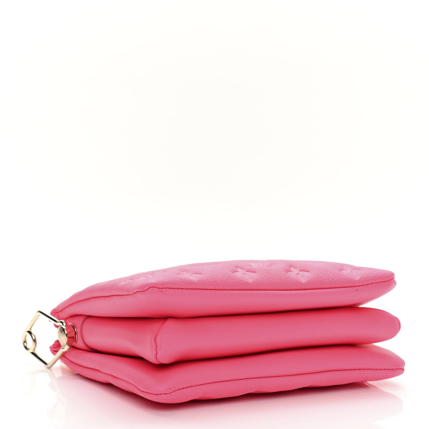 Louis Vuitton Calfskin Embossed Monogram Coussin BB Rose Fluo 4 of 9