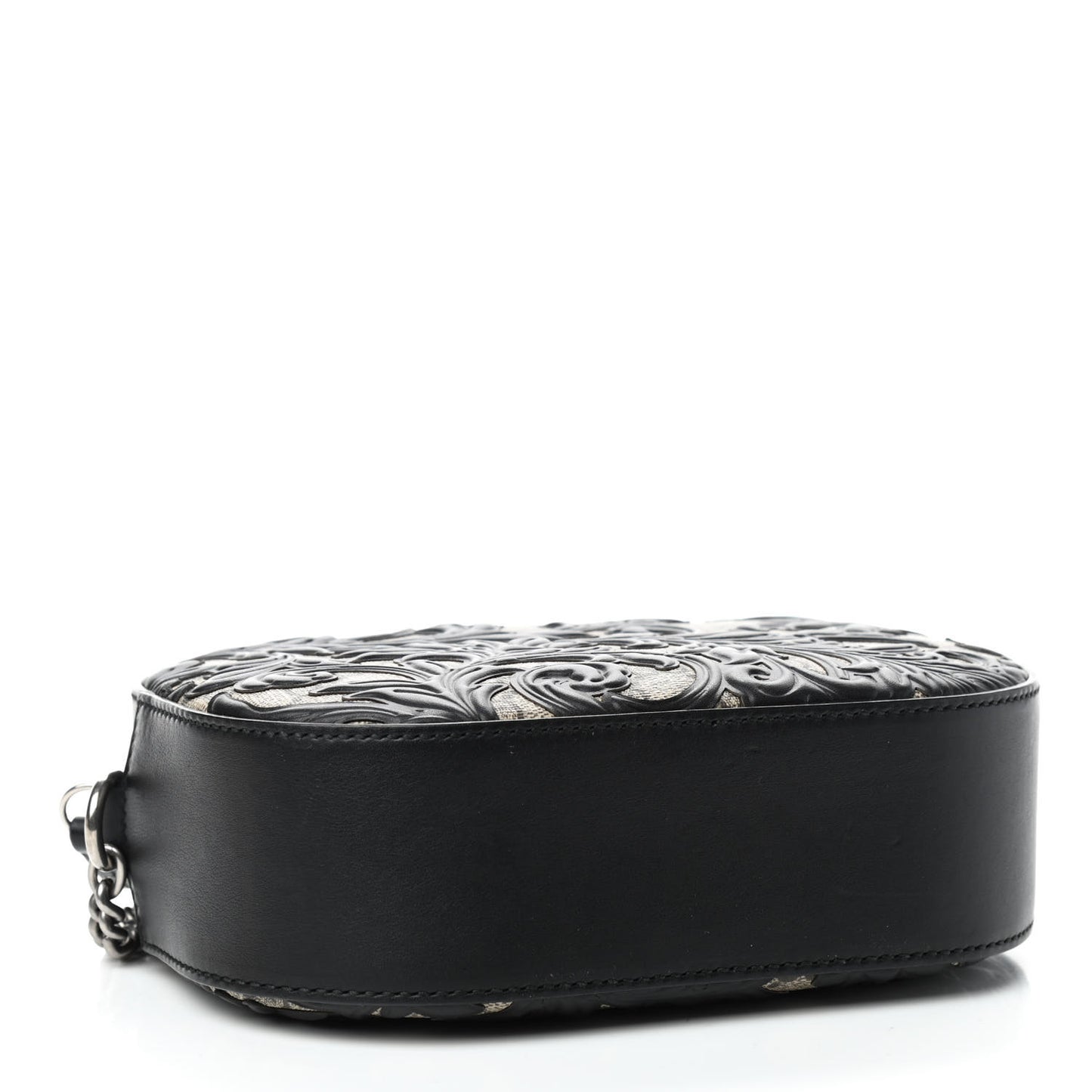 GG Supreme Monogram Arabesque Mini Chain Shoulder Bag Beige Black