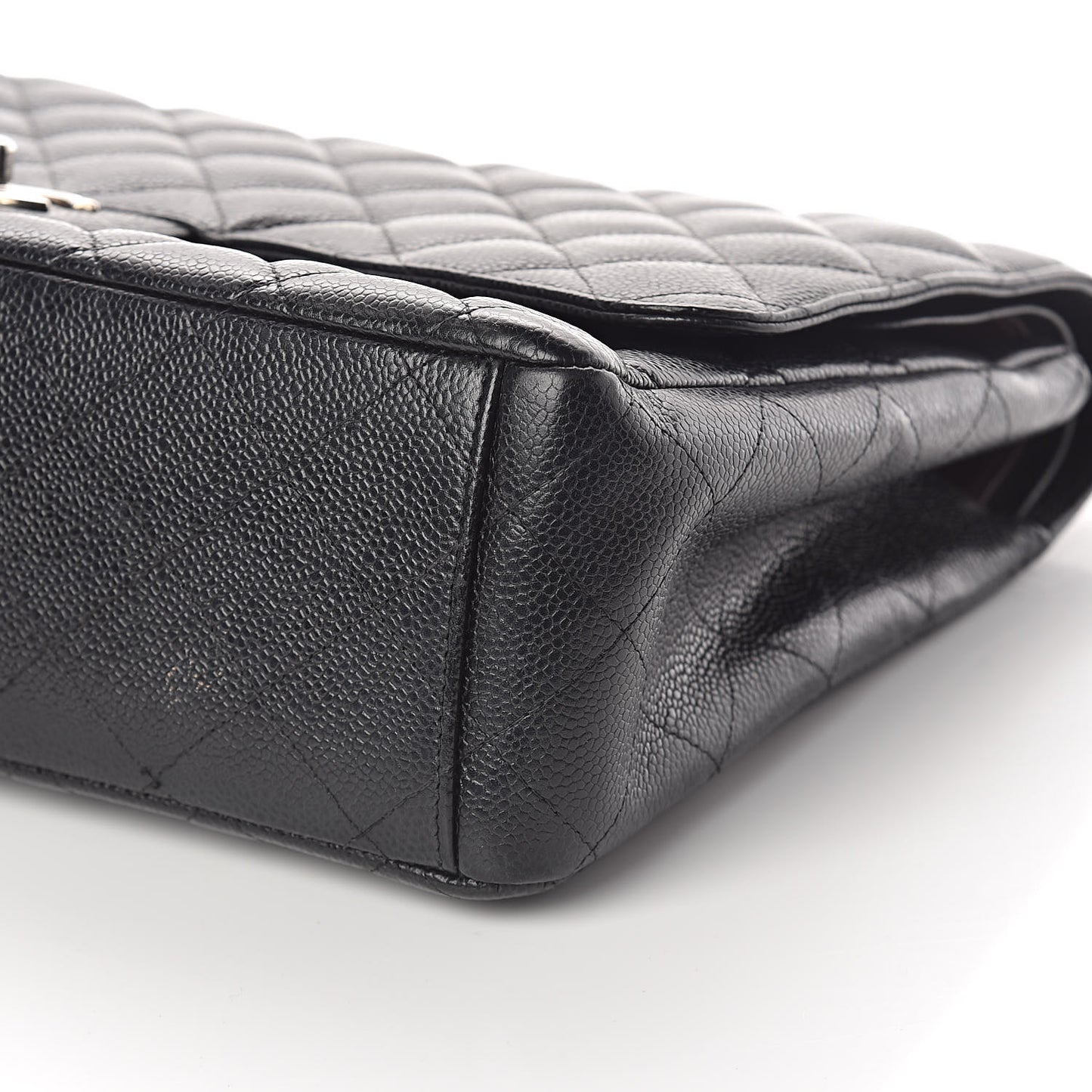 Caviar Quilted Maxi Double Flap Black