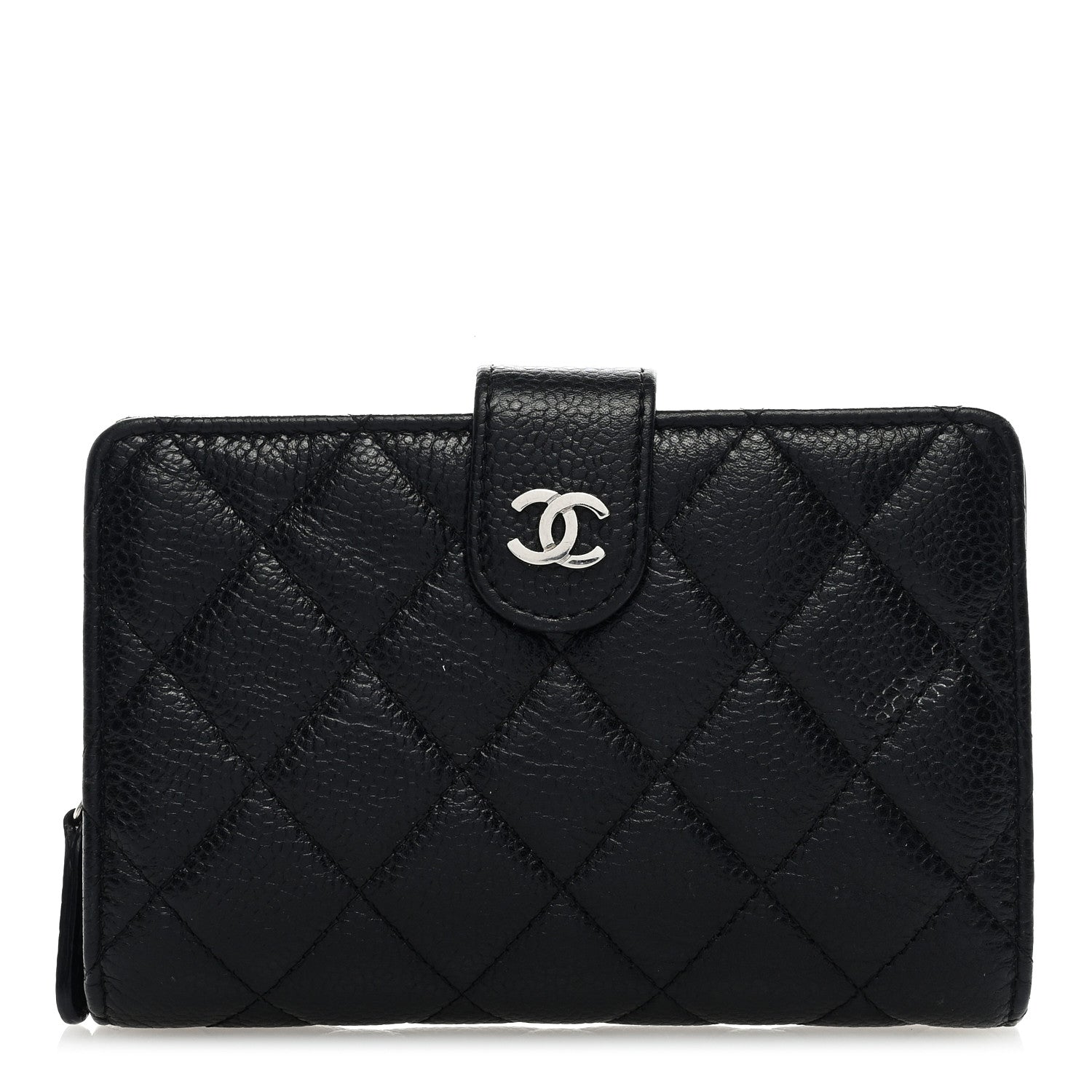 Chanel Caviar Quilted Zipped Pocket Wallet Black 1 of 7