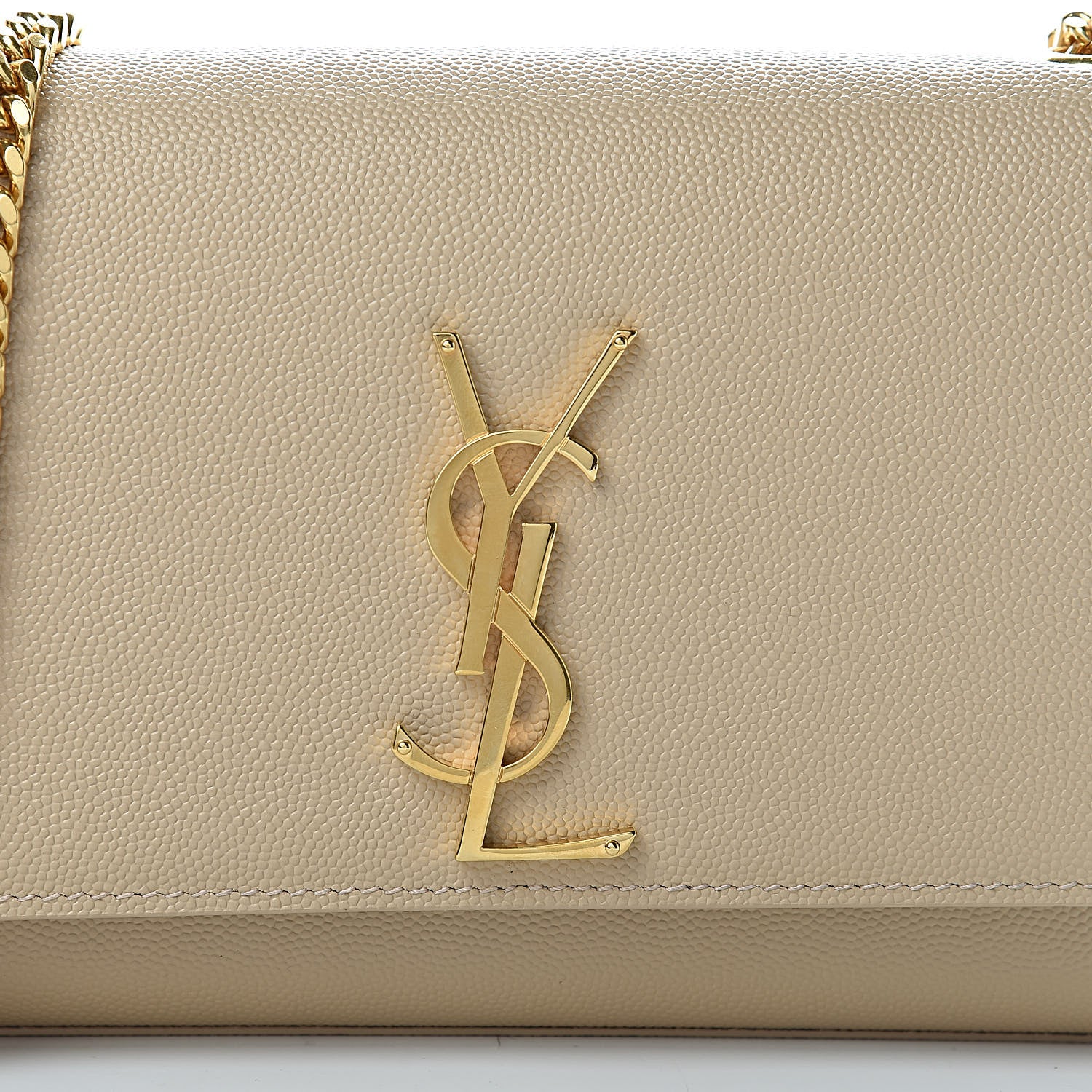 Saint Laurent Grain De Poudre Small Monogram Kate Satchel Nude Powder 7 of 9