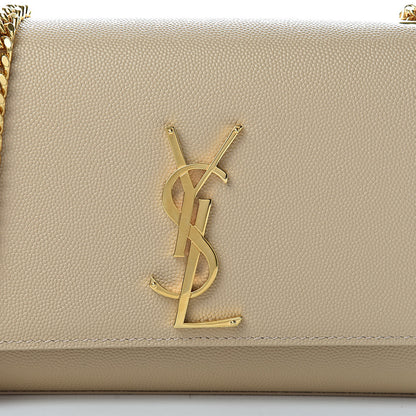 Saint Laurent Grain De Poudre Small Monogram Kate Satchel Nude Powder 7 of 9