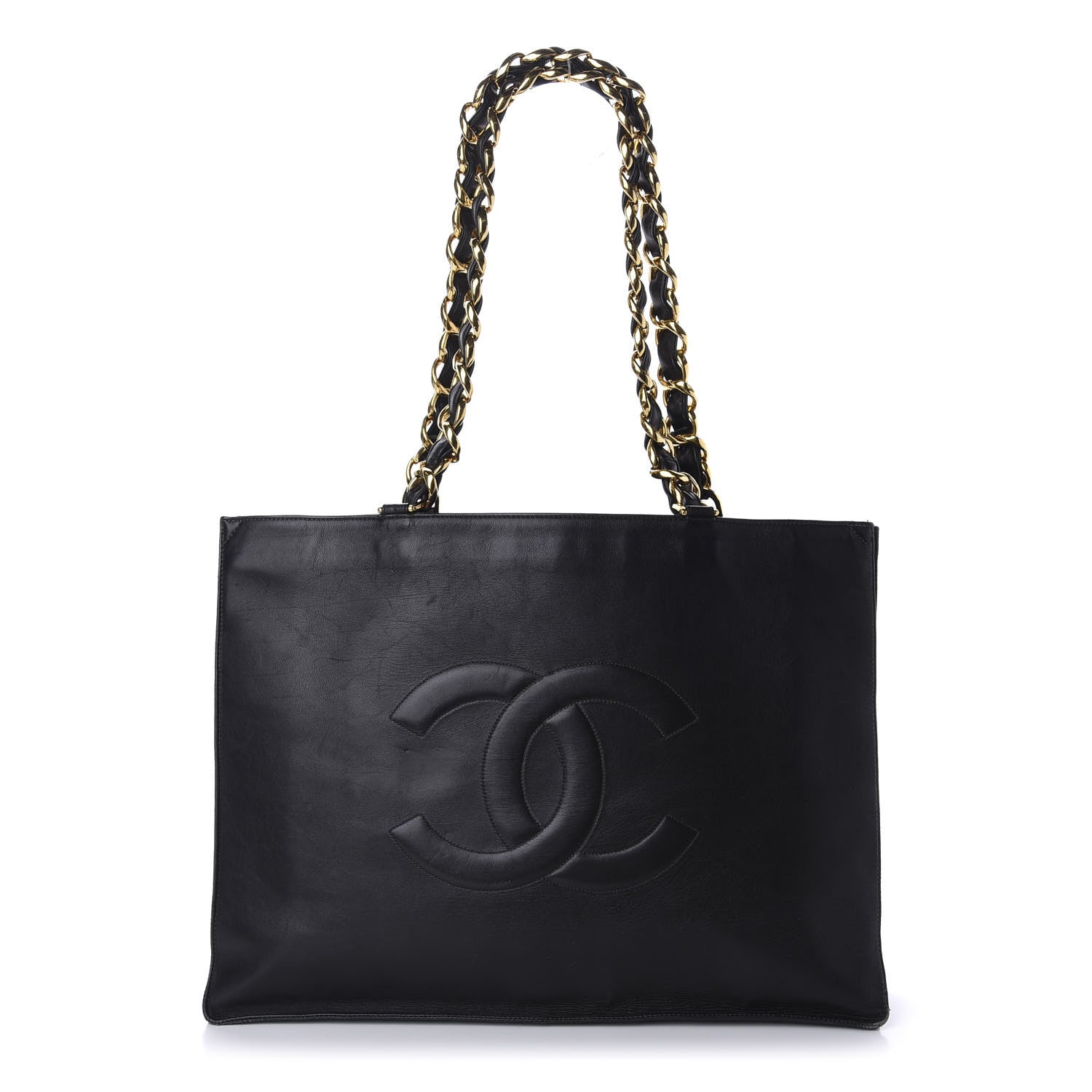 Chanel Lambskin CC Tote Black 1 of 11