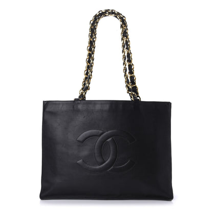 Chanel Lambskin CC Tote Black 1 of 11