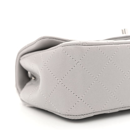 Chanel Lambskin Quilted Mini Rectangular Flap Grey 9 of 10