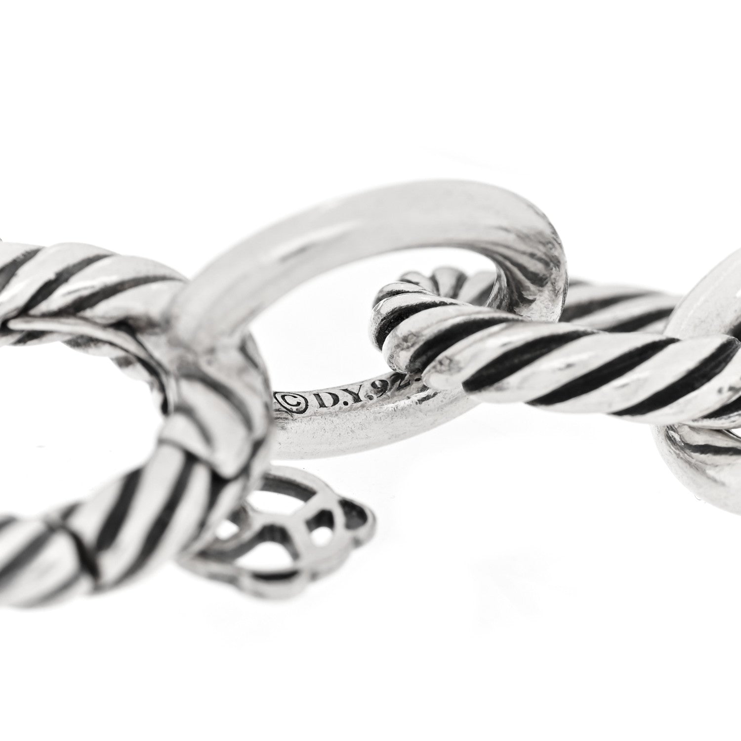 David Yurman Sterling Silver 12mm Large Oval Link Bracelet 3 of 3