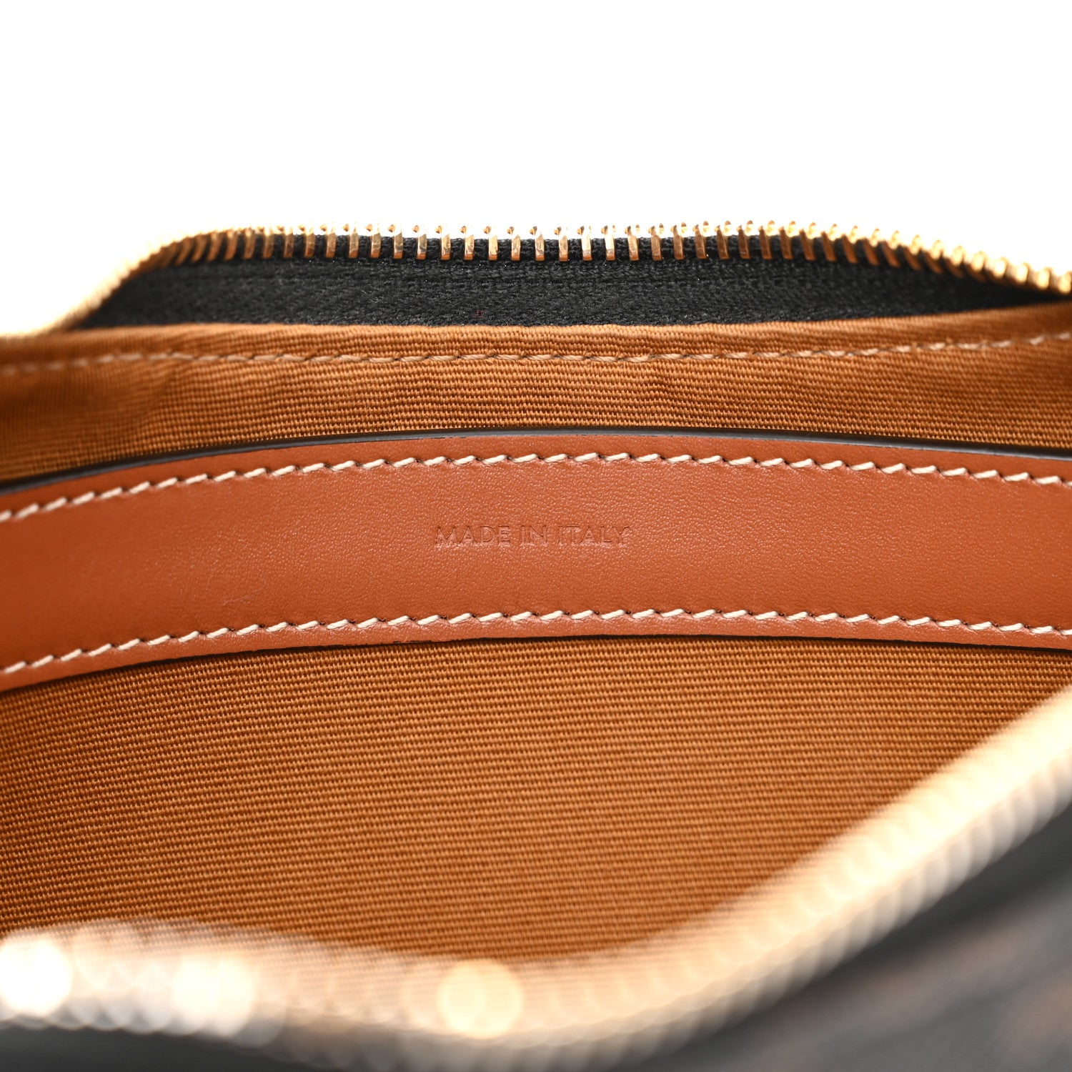 Celine Triomphe Canvas Calfskin Ava Shoulder Bag Tan 12 of 12