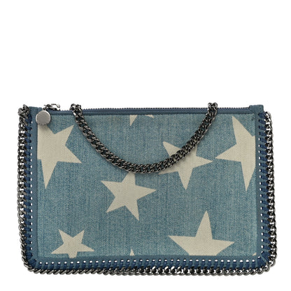 Stella McCartney Denim Star Falabella Clutch Blue 1 of 9