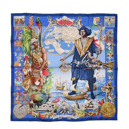 Hermes Silk Les Ameriques Scarf 90 1 of 10