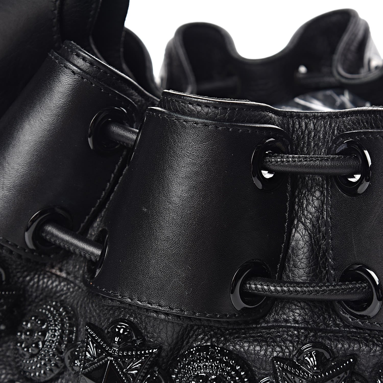Burberry Calfskin Mason Warrior Studded Hobo Black 12 of 19