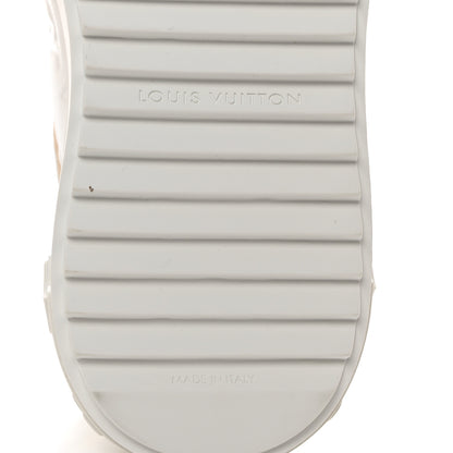 Louis Vuitton Monogram Embossed Calfskin Damier Azur Time Out Sneakers 36 Rose Clair Pink 6 of 9