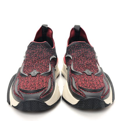Fendi Polyamide Jacquard Knit Mens Flow Sneakers 9 Black Rubin 2 of 7