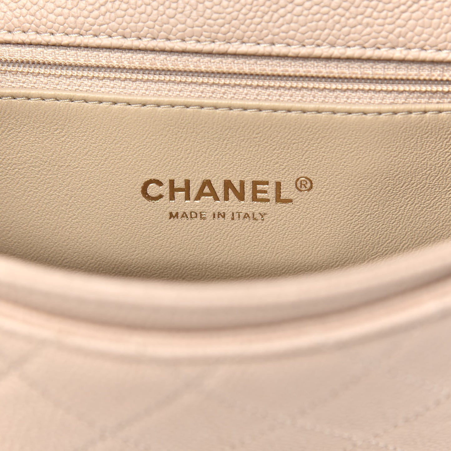 Caviar Small Flap Light Beige