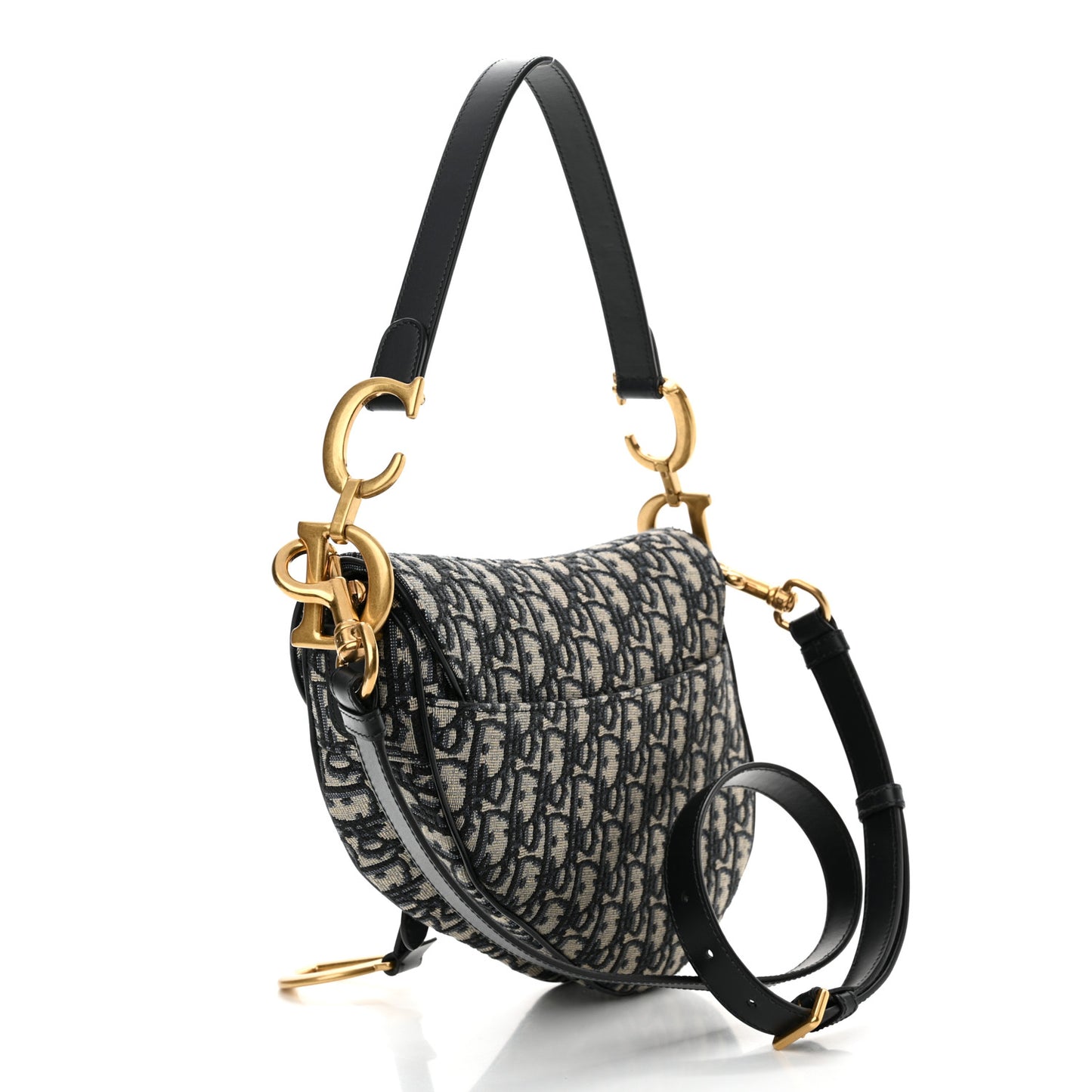 Oblique Saddle Bag With Strap Blue